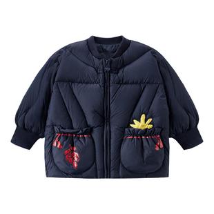迷你巴拉巴拉男女童羽绒服2025冬季新款儿童新年保暖棒球服厚外套