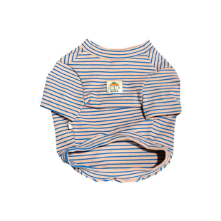 宠物狗狗条纹打底衫秋冬季磨毛弹力内搭衣服法斗巴哥卫衣保暖加厚