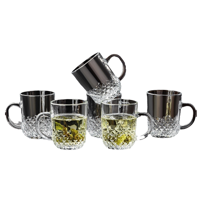 小茶杯带把手玻璃杯家用耐高温