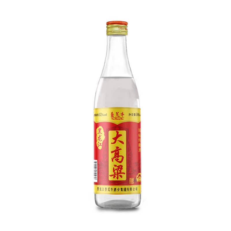 红高粱酒52度42度白酒浓香垦荒牛