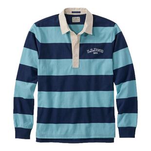 L.L. Bean宾恩男士T恤长袖POLO衫条纹衫橄榄球衫美式男装纯棉春季