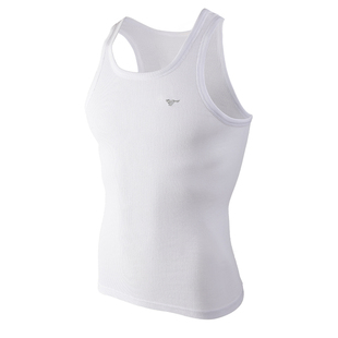 七匹狼男士纯棉背心粗螺纹紧身打底吸汗衫健身白色全棉二股筋吊带