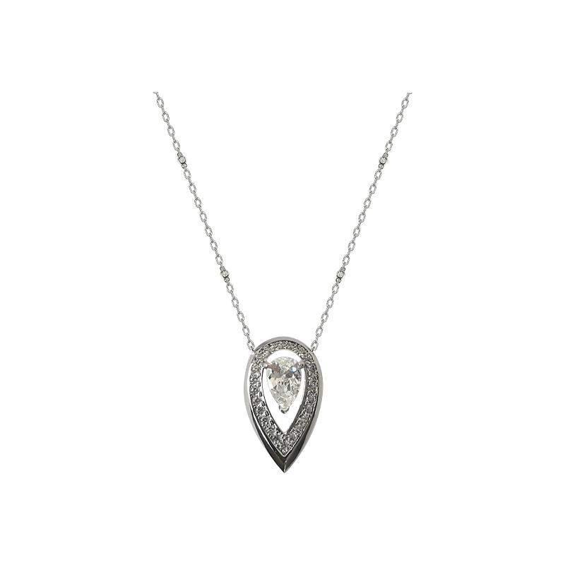 满钻水滴项链女轻奢小众原创设计