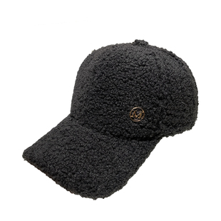 M标羊羔毛棒球帽女秋冬韩版情侣百搭保暖鸭舌帽显脸小加厚帽子男