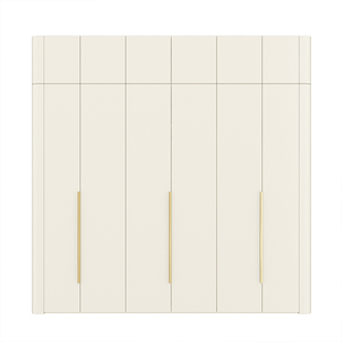 政补实木圆弧衣柜加宽加高2.5/2.6/2.8/3米一门到顶奶油风大衣橱