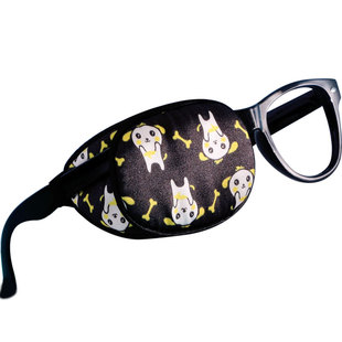 儿童弱视眼镜遮挡罩儿童真丝眼镜遮盖布单眼罩斜视遮眼贴独眼眼罩