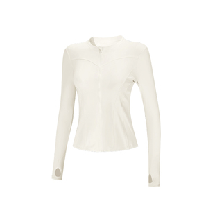 瑜伽服女圆领春秋冬运动外套跑步健身服上衣套装紧身长袖训练服