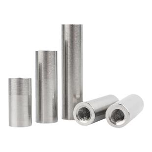 304不锈钢销子双头内螺纹圆柱销两头带孔支撑柱连接杆导柱M5-M20