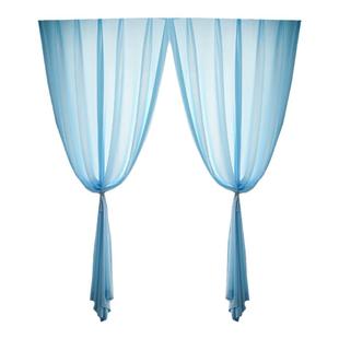 白色窗纱透光不透人半透明窗帘客厅阳台加厚纱帘北欧简约天丝绒