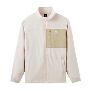 骆驼女装摇粒绒夹克外套男款春秋新款加绒加厚保暖情侣同款抓绒衣