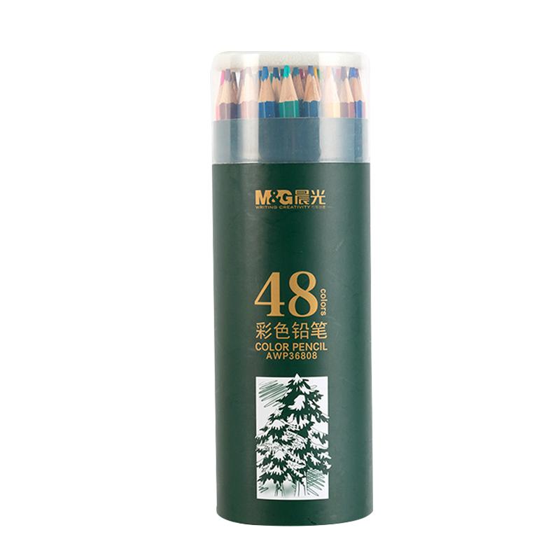 晨光彩铅套装24色水溶性彩色铅笔36色48色绘画学生彩铅笔油性画笔