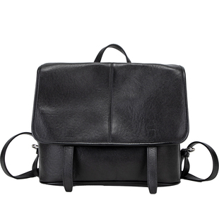 SFREEYA 美式复古真皮双肩包出差休闲大容量通勤背包旅行电脑书包