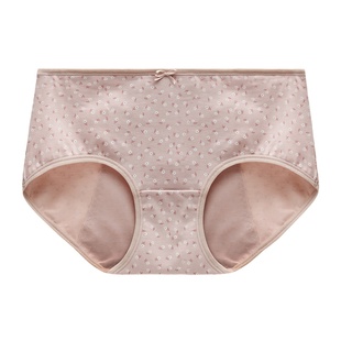 彩田新疆棉生理裤内裤女士中腰月经期防侧漏大姨妈纯色卫生三角裤