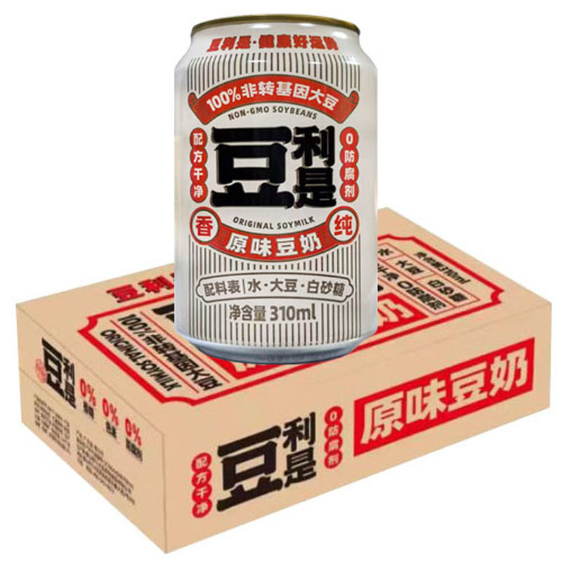隐雪原味豆奶310ml*24罐装豆利是