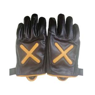 全牛皮头层摩托车手套夏季打孔复古骑行巡航触屏冬季加厚耐磨机车