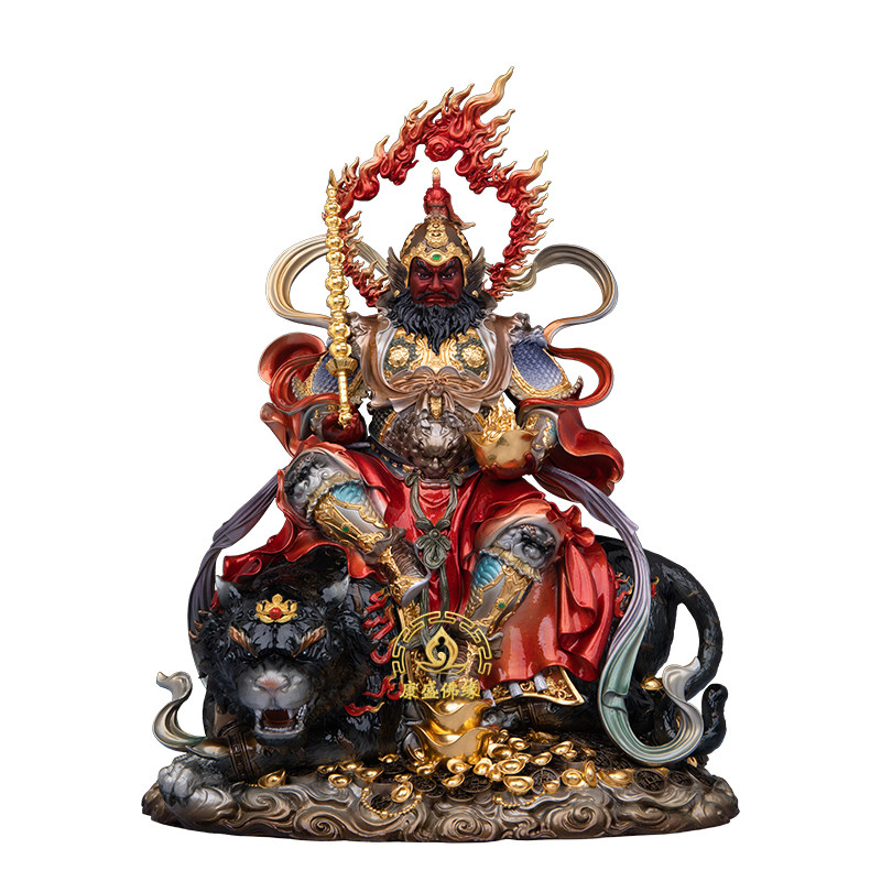 武财神赵公明像黄铜店铺招财摆件