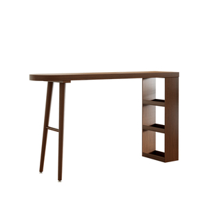 北欧复古实木吧台桌椅组合家用客厅隔断吧台桌收纳高脚桌酒吧商用