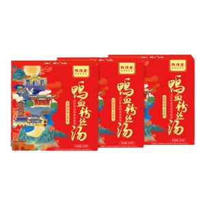 南京鸭得堡鸭血粉丝汤4盒装 夜宵嗦粉 方便食品 金陵鸭血汤丝美食