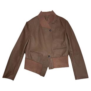 茉萱2025春秋进口绵羊皮真皮衣立领时尚日韩短款皮夹克欧货女外套