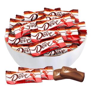 德芙巧克力4.5g/6g丝滑牛奶60粒结婚庆黑巧喜糖果零食散装批发