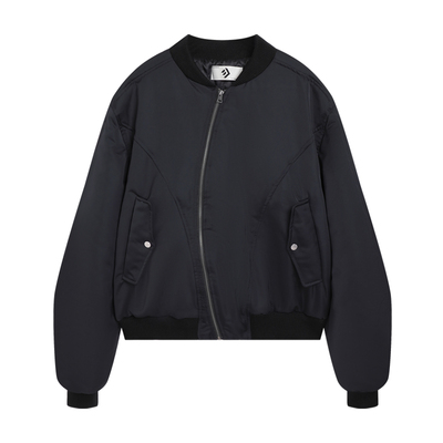 INEXISTENCE弧形拉链棉夹克