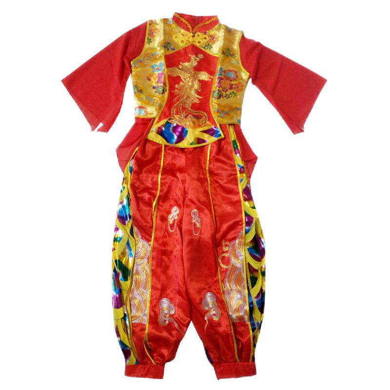 新款打鼓服演出服男女成人秧歌服中国风民族水鼓开场舞腰鼓队服装