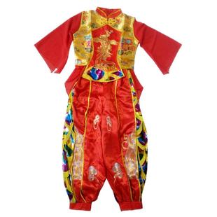 新款打鼓服演出服男女成人秧歌服中国风民族水鼓开场舞腰鼓队服装