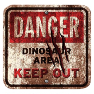 TLP反光车贴 DANGER恐龙区域危险警示警告牌侏罗纪公园电影贴纸
