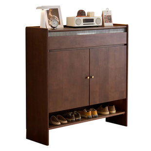 艺柳园实木鞋柜家用门口储物收纳柜一体靠墙2026新款爆款高档鞋架