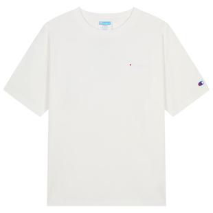 [凉感]Champion冠军短袖T恤男2025夏季新款刺绣宽松情侣马卡龙色