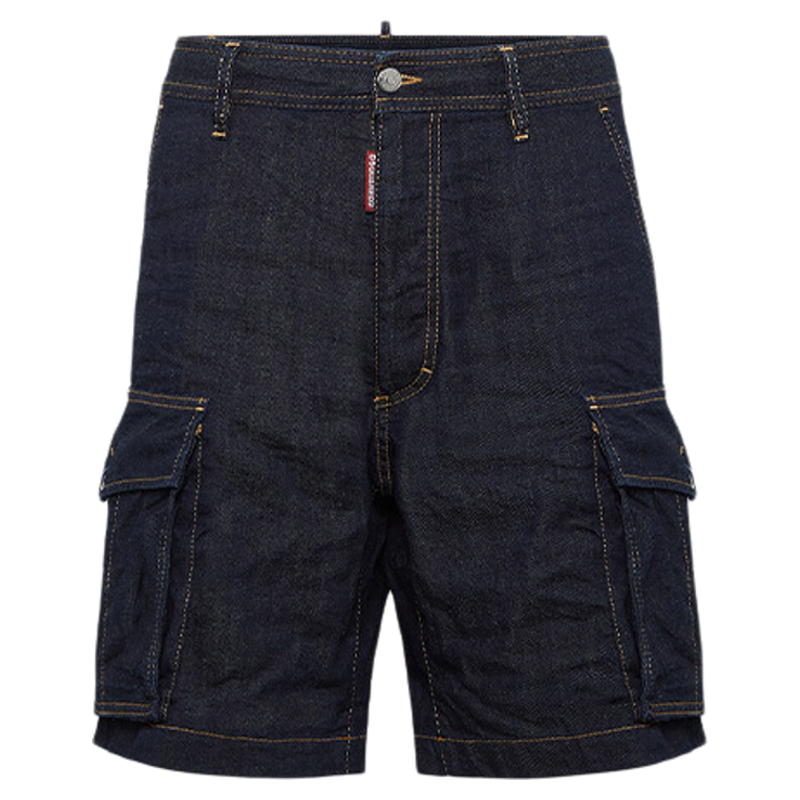 DSQUARED2/D2次方 2025夏日胶囊系列 男士度假风宽松时尚牛仔短裤