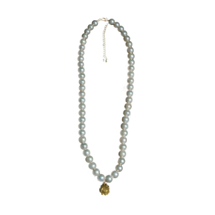 远家天然淡水无核珍珠24K黄金项链叠戴锁骨链简约毛衣链Y-374限量