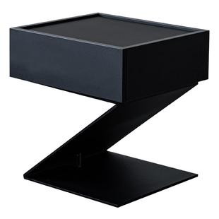 意式极简悬浮床头柜北欧风钢板柜现代简约卧室床边储物收纳柜边几