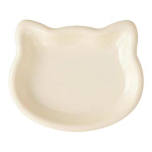 网红ins小猫盘猫咪碗狗狗食盆喝水猫粮碗零食盘蛋糕盘吐骨碟
