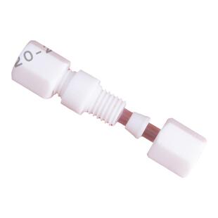 聚四氟乙烯直通接头PTFE卡套直通铁氟龙两通3MM4MM6MM8MM10MM12mm