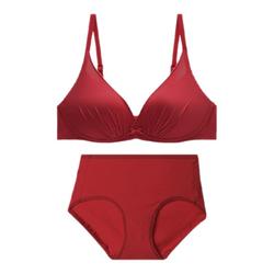 安莉芳红色套装本命年内裤文胸