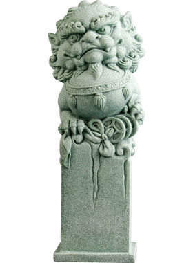 逗兽记青砂石新中式装饰品摆件