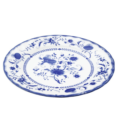 日本进口美浓烧陶瓷萨克森圆盘