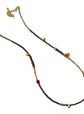 日系复古御幸古董珠黄水滴项链