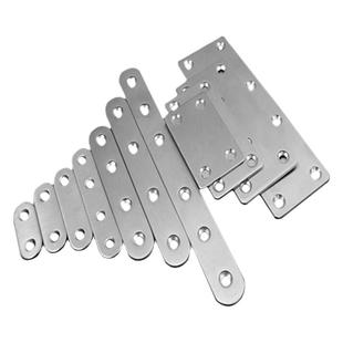 不锈钢直片 角码角铁木板桌椅固定连接件一字直片铁片平角片l型码