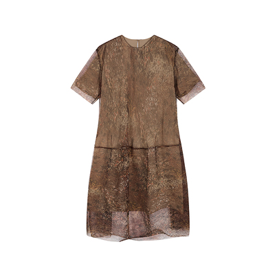 【商场同款】JNBY/江南布衣25秋新品连衣裙宽松圆领A型5P7G13620