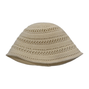 日系纯色针织镂空渔夫帽子女春夏季2026新款透气遮阳防晒帽子盆帽