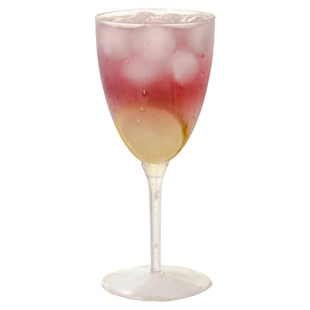 轻尚香槟杯红酒鸡尾酒杯硬塑料航空杯一次性透明条纹加厚创意杯子