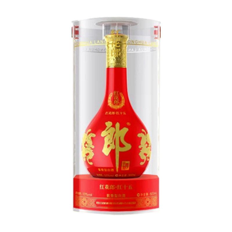 郎酒红花郎十五单瓶白酒盒装