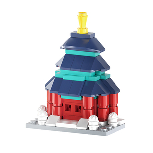 儿童益智力拼装天安门建筑磁吸冰箱贴积木玩具男孩子拼图模型礼物