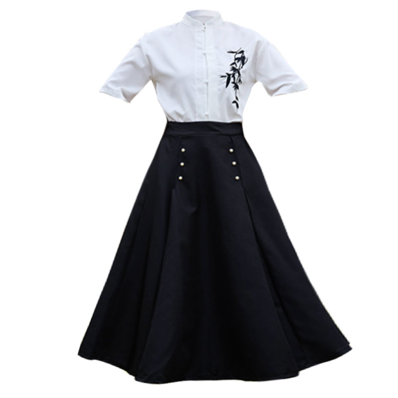 民国风女装复古学生班服学院风朗诵演讲服中山装校服毕业季合唱服
