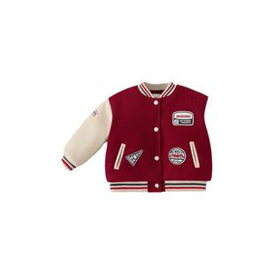 红色外套男童春季衣服儿童过年好看童装宝宝新款春装男孩新年上衣