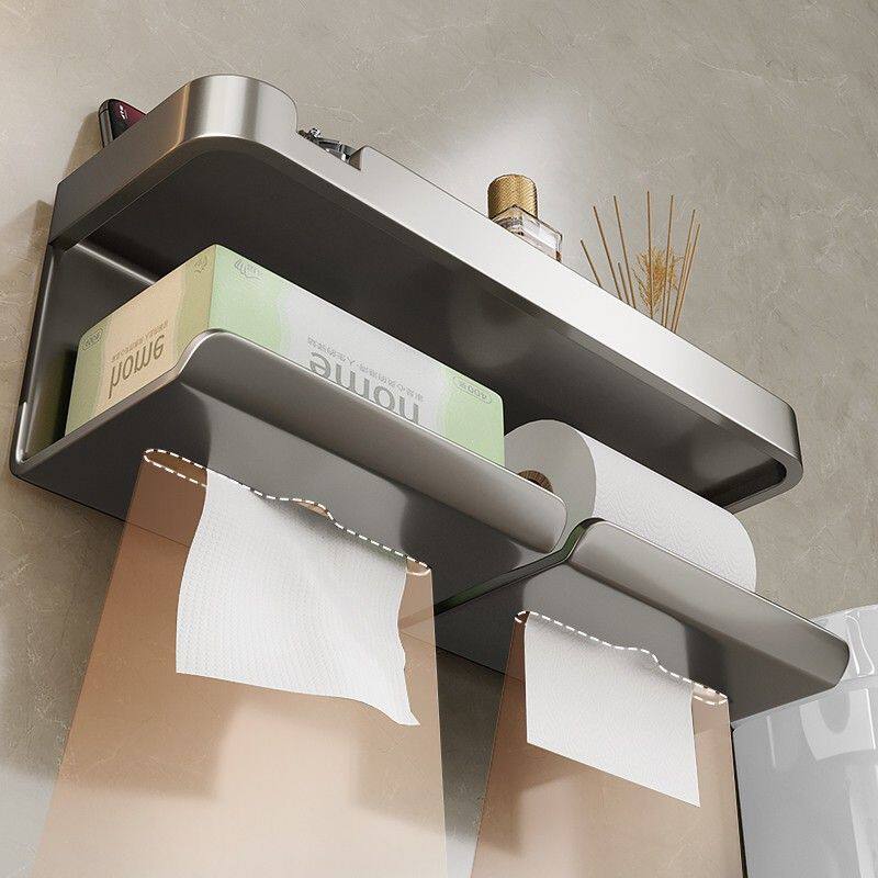卫生间厕纸盒厕所纸巾盒置物架放置盒纸卷免打孔纸筒洗手间抽收纳