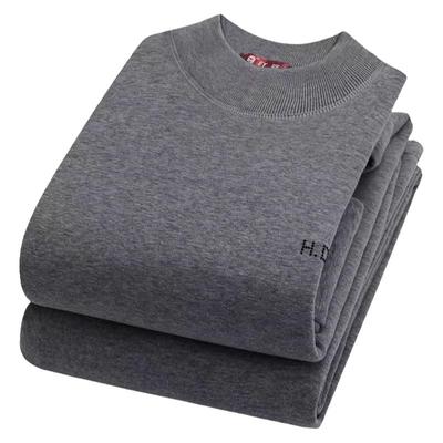 红豆加绒加厚保暖内衣套装中老年