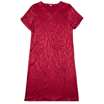 桑蚕丝妈妈夏装小个子真丝连衣裙